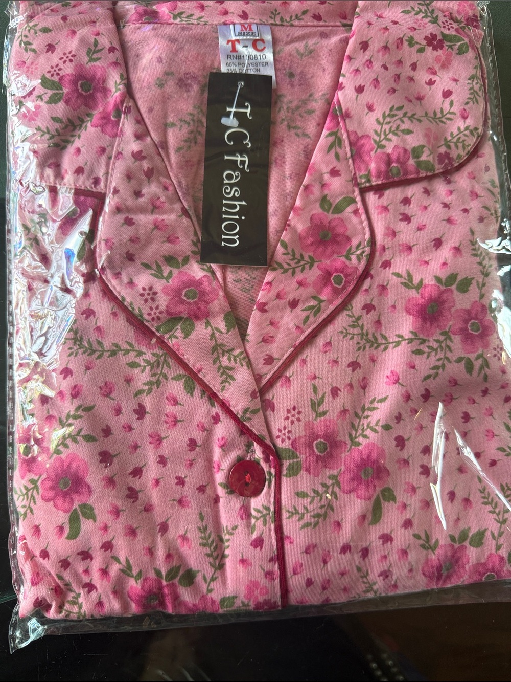 Women's Pink Floral Pajama Set